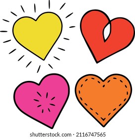 vector heart set, vector hearts, vector, heart design, hearts, heart, design, symbol, illustration, icon, art, background