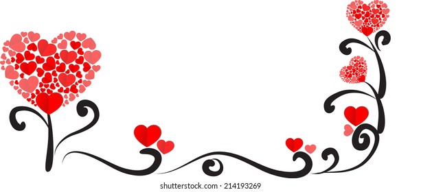 vector heart shape background
