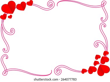 vector heart shape with background