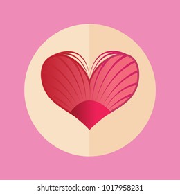Vector Of Heart Shape. Decorative Love Symbols. Heart Vector Icon Isolated