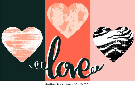 Vector Heart. Heart Shape. Distressed Heart. Heart Texture. Valentine's Day Heart. Grunge Heart. Heart Background.  Love Heart. Textured Heart.