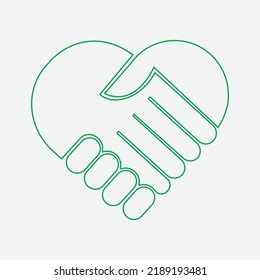 Vector Heart shape frame with brush painting isolated on white background