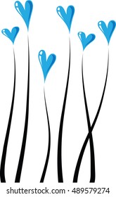 vector heart shape with plant wallpaper
