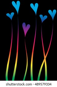 vector heart shape with plant wallpaper