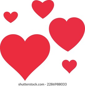 Vector heart shape symbol design, images of hearts valentine cards heart love vectors. symbol of illustration of love designed. Red lovely vector.Couple romantic graphics love heart for fashion