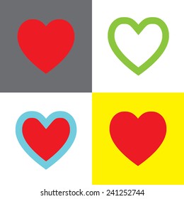 vector heart shape symbol design