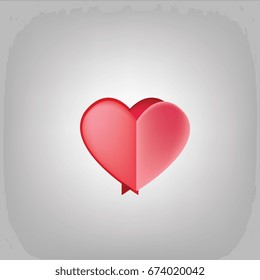 vector heart shape symbol design.To be a medical symbol.