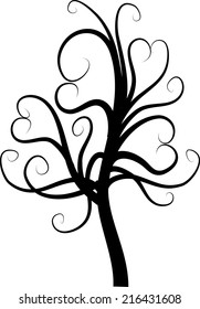 Vector Heart Shape Tree Stock Vector (Royalty Free) 216431608 ...