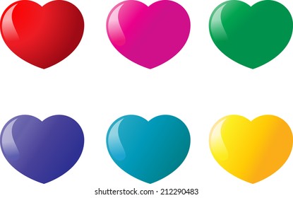 vector heart shapes