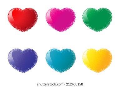 vector heart shapes