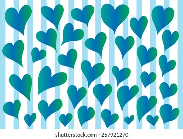 vector heart shapes