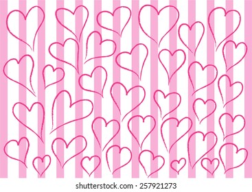 vector heart shapes