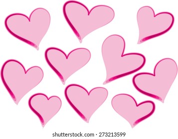vector heart shapes