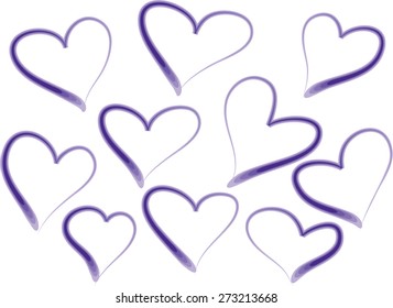 vector heart shapes