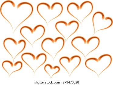 vector heart shapes