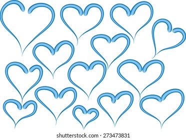 vector heart shapes