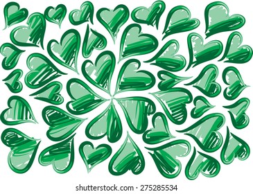 vector heart shapes