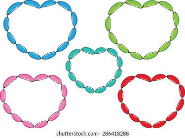 vector heart shapes
