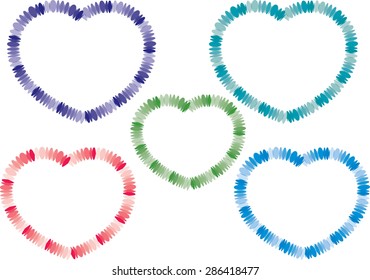 vector heart shapes