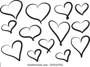 vector heart shapes