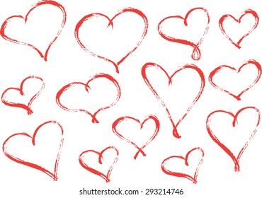 vector heart shapes