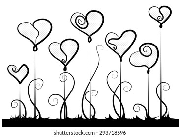 vector heart shapes