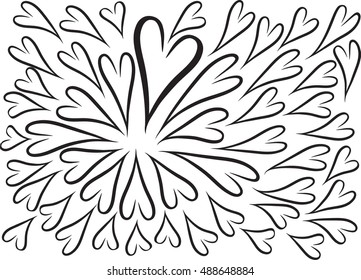 vector heart shapes