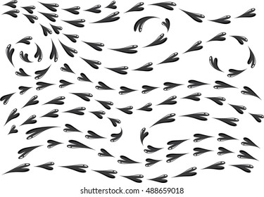 vector heart shapes