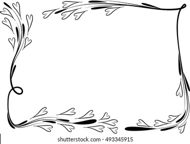 vector heart shapes border