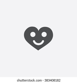 Vector heart smile Icon