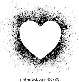vector heart spray