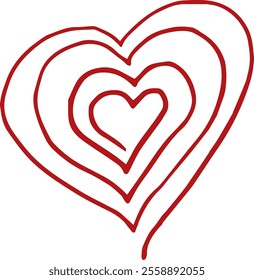 Vector heart for St. Valentines day, heart icon for a postcard decoration