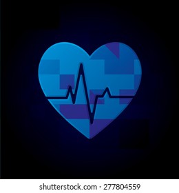 Vector heart symbol.