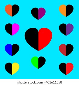 Vector  heart symbol.