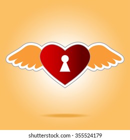 Vector heart symbol design on background.