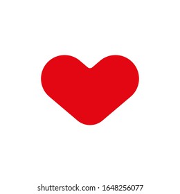 Vector Heart Symbol. Isolated illustration of red heart on white background. Vector illustration, eps10, contains transparencies.