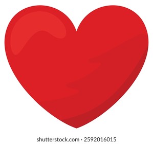 Vector heart symbol isolated on white background.