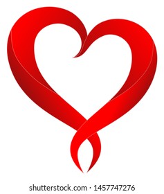 "Vector heart symbol , Love symbol on white background.Love emblem.Graphic design in the concept of love.Vector love symbol for Valentine's Day.Vector illustration."
