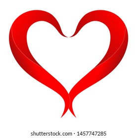 "Vector heart symbol , Love symbol on white background.Love emblem.Graphic design in the concept of love.Vector love symbol for Valentine's Day.Vector illustration."