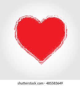 Vector Heart Symbol With Tacky Edges.