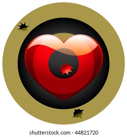 Vector Heart As Target For Love