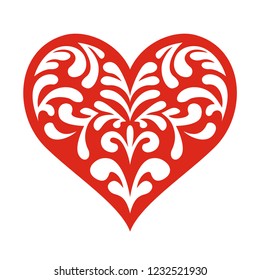 Vector Heart Template Laser Cutting Plotter Stock Vector (Royalty Free ...