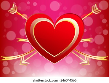 Vector Heart of a Valentine Day  decorative love background