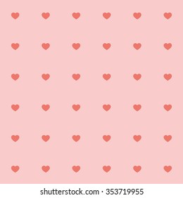 Vector heart valentines card design template seamless pattern