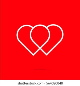 Vector heart. Valentines day