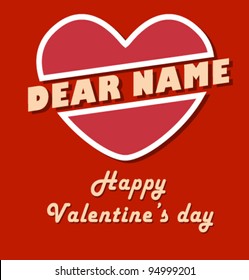 Vector heart for Valentines day