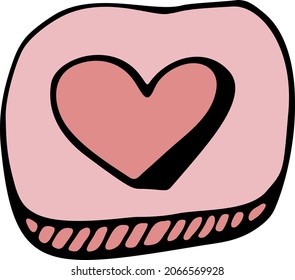 Corazón vectorial para tarjetas de San Valentín, afiches, diseño. Ilustración de doodle dibujada a mano