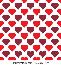vector heart Valentines day pattern on paper texture background