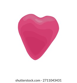 Corazón de Vector en rosa vibrante, un símbolo clásico de amor apasionado, romance y profundo afecto por los diseños del Día de San Valentín.