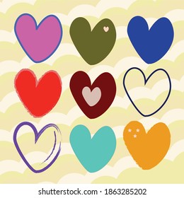 vector heart wallpaper cute,symbol heart
